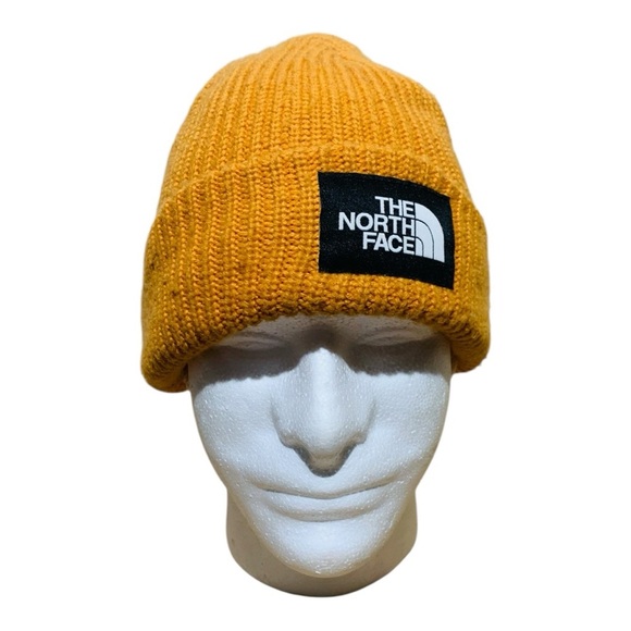 The North Face Men's Lined Mustard Knit Beanie - Picture 1 of 3